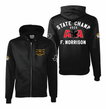 Load image into Gallery viewer, STATE CHAMP Full-Zip Hoodie in Black by Champion