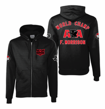 Load image into Gallery viewer, WORLD CHAMP Full-Zip Hoodie in Black by Champion